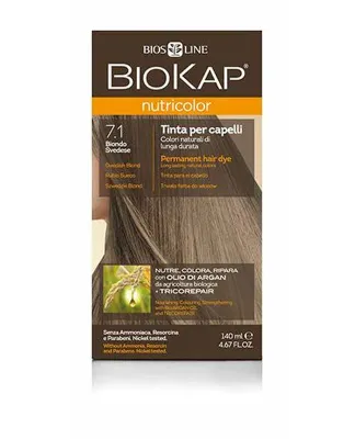 Стойкая краска для волос Biokap Nutricolor, питает и укрепляет, оттенок 7.1, 140 мл
