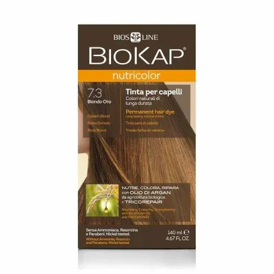 Крем-краска для волос Biokap Nutricolor, с натуральной формулой, 140 мл, оттенок 7.3 Złoty Blond - Biokap - Podział według marek
