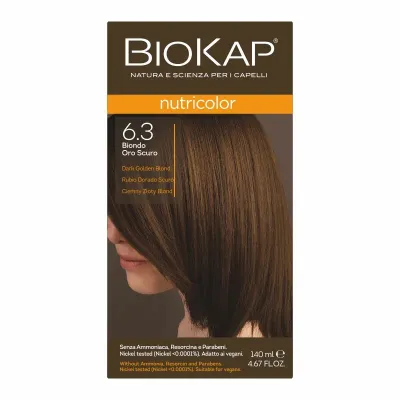Крем-краска для волос Biokap Nutricolor, с натуральной формулой, 140 мл, оттенок 6.3 Ciemny Złoty Blond - Biokap - Podział według marek