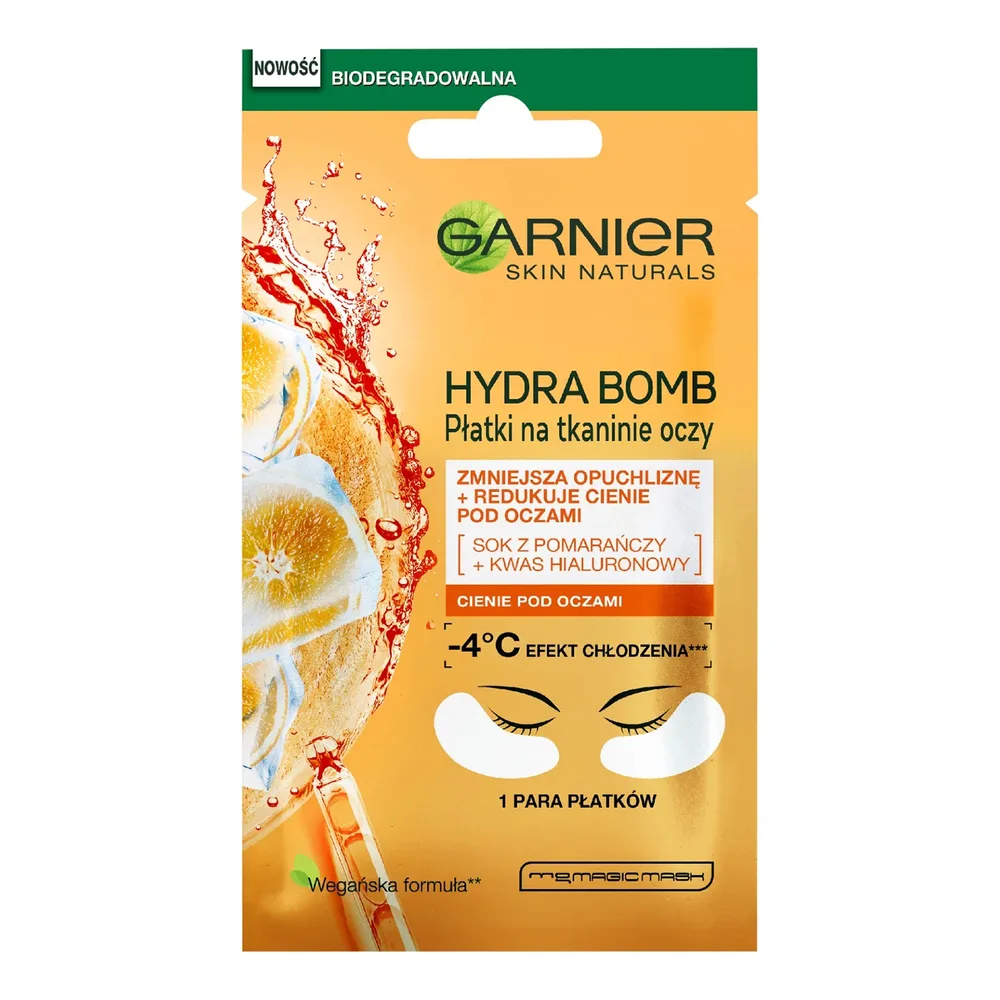 Тканевые патчи для кожи под глазами Garnier Moisture+ Fresh Look с гиалуроновой кислотой, охлаждающие, 6 г