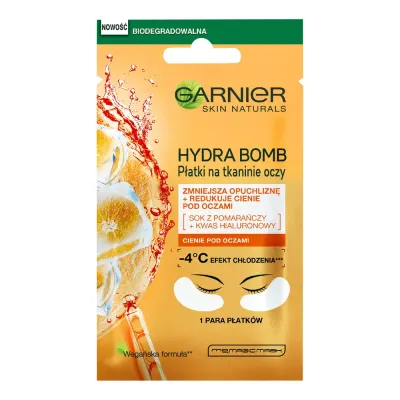 Тканевые патчи для кожи под глазами Garnier Moisture+ Fresh Look с гиалуроновой кислотой, охлаждающие, 6 г