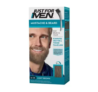 Тонирующий гель для бороды и усов Just For Men Color Gel, окрашивает только седые волосы, 28 г, оттенок Men, żel koloryzujący do brody, wąsów, baków, M-25, jasny brąz