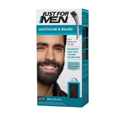 Тонирующий гель для бороды и усов Just For Men Color Gel, окрашивает только седые волосы, 28 г, оттенок Men, żel koloryzujący do brody, wąsów, baków, M-55, czarny