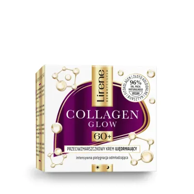 Крем для лица Lirene Collagen Glow 60+ против морщин, укрепляющий, для зрелой кожи, 50 мл