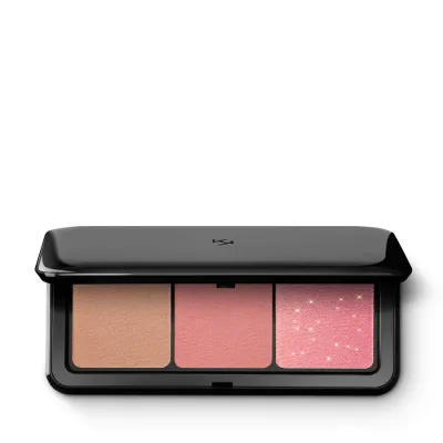 Палетка румян и бронзера Kiko Milano Multi Finish Trio Blush & Bronzer, матовый и металлический финиш, оттенок 02 Mauve