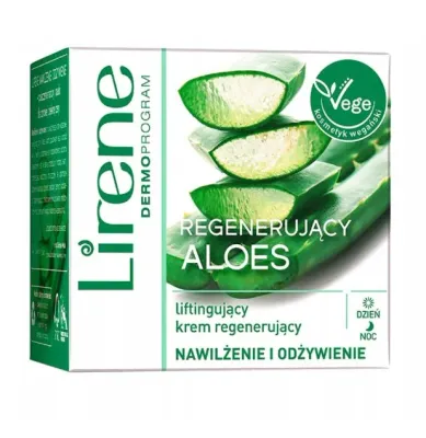 Крем для лица Lirene Dermoprogram Regenerating Aloe лифтинг, восстанавливающий, с алоэ, 50 мл
