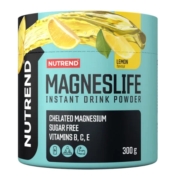Магний в порошке для напитка Nutrend Magneslife Instant Drink, вкус лимон, 300 г