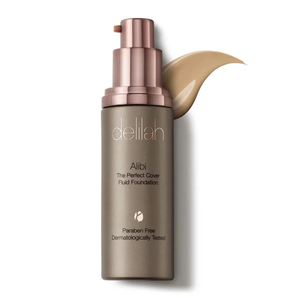 Тональное средство Delilah Alibi The Perfect Cover Fluid Foundation, водостойкое, матовое, оттенок Bamboo