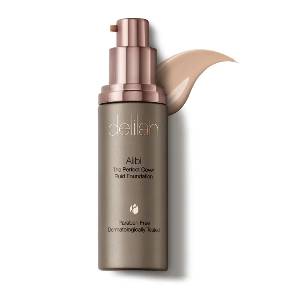 Тональное средство Delilah Alibi The Perfect Cover Fluid Foundation, водостойкое, матовое, оттенок Bloom