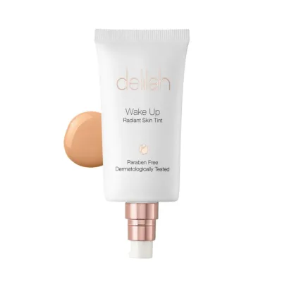 Тинт для лица Delilah Wake Up Radiant Skin Tint, сияющий финиш, оттенок Solar