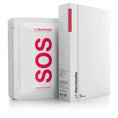 Тканевая маска для лица pHformula SOS Repair Mask, восстанавливающая, с драконовой кровью, 1 шт
