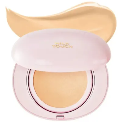 Кушон MilkTouch All-Day Skin Fit Milky Glow сияющий финиш, оттенок 23W Vanilla Beige, 15 г