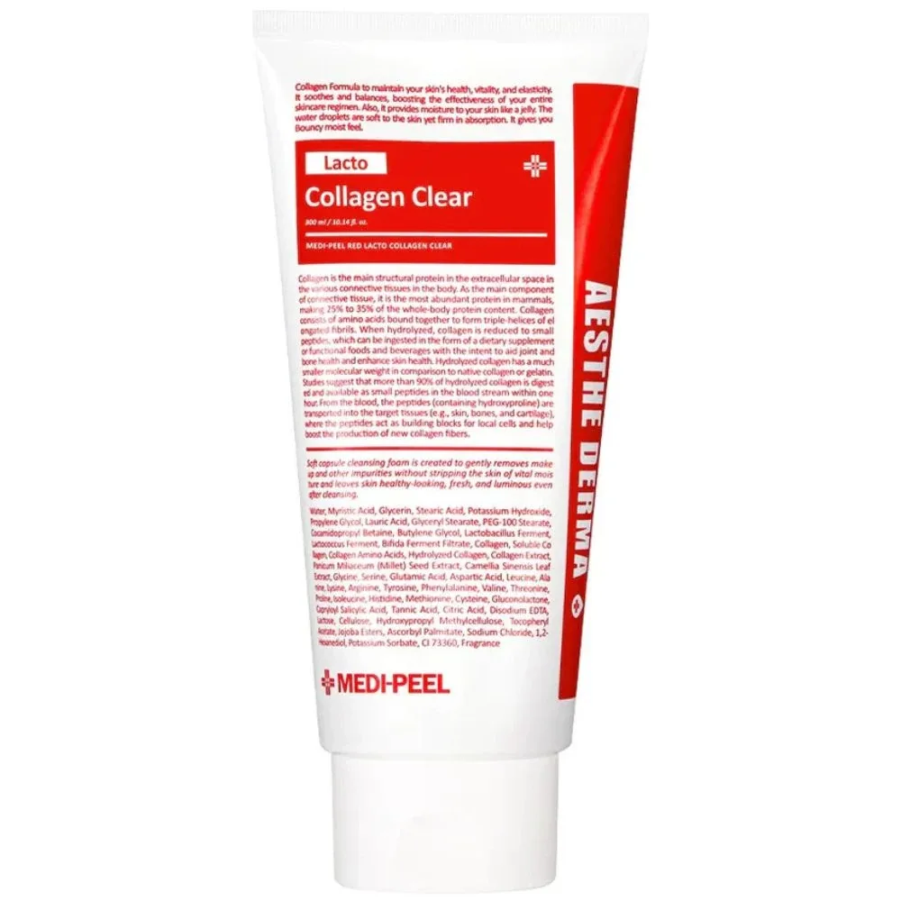 Пенка для умывания Medi-Peel Red Lacto Collagen Clear Foam Cleanser 2.0, освежающая, 300 мл