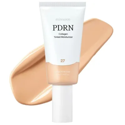 Тонирующий крем для лица Mixsoon PDRN Collagen Tinted Moisturizer увлажняющий, оттенок 27 Unseen, 50 мл