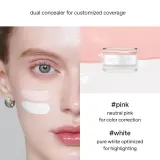 Корректор Glow Not Dry Concealer двухцветный, оттенок Pink White, 10 г — фото 5