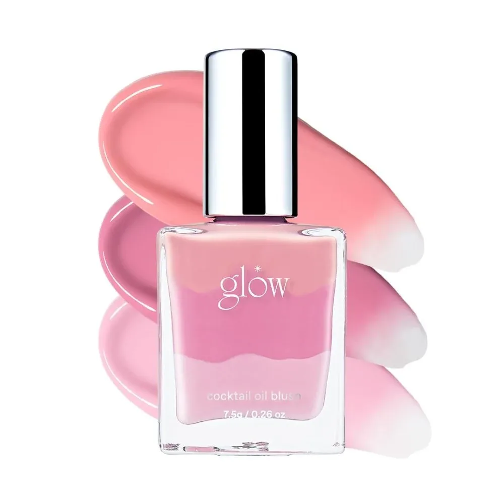 Жидкие румяна Glow Cocktail Oil Blush трёхслойные, сияющий финиш, оттенок Purple Flame, 7,5 г