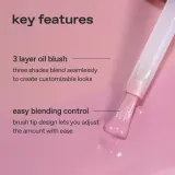 Жидкие румяна Glow Cocktail Oil Blush трёхслойные, сияющий финиш, оттенок Purple Flame, 7,5 г — фото 5