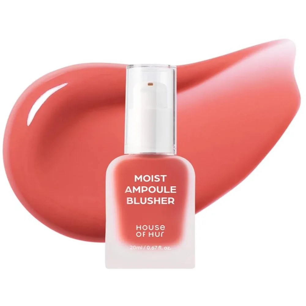 Жидкие румяна House of Hur Moist Ampoule Blusher увлажняющие, сияющий финиш, оттенок 05 Peach Coral, 20 мл