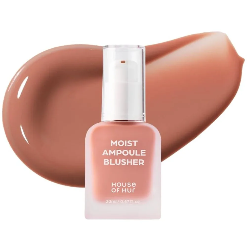 Жидкие румяна House of Hur Moist Ampoule Blusher увлажняющие, сияющий финиш, оттенок 01 Nude Beige, 20 мл