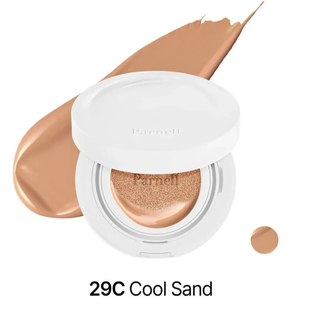 Тональный кушон Parnell Cicamanu Serum Cushion 29C Cool Sand увлажняющий, с сияющим финишем, 15 г