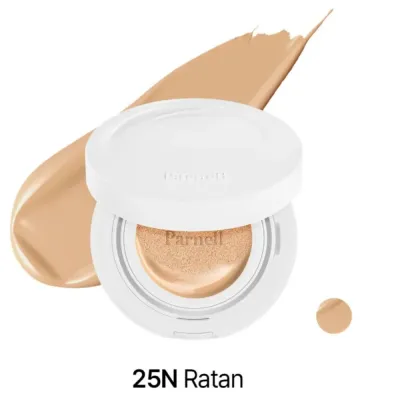 Тональный кушон Parnell Cicamanu Serum Cushion 25N Ratan увлажняющий, с сияющим финишем, 15 г