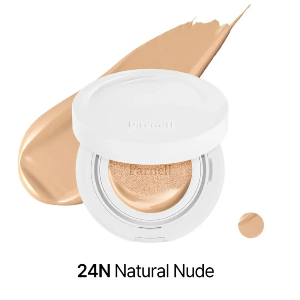 Тональный кушон Parnell Cicamanu Serum Cushion 24N Natural Nude увлажняющий, с сияющим финишем, 15 г