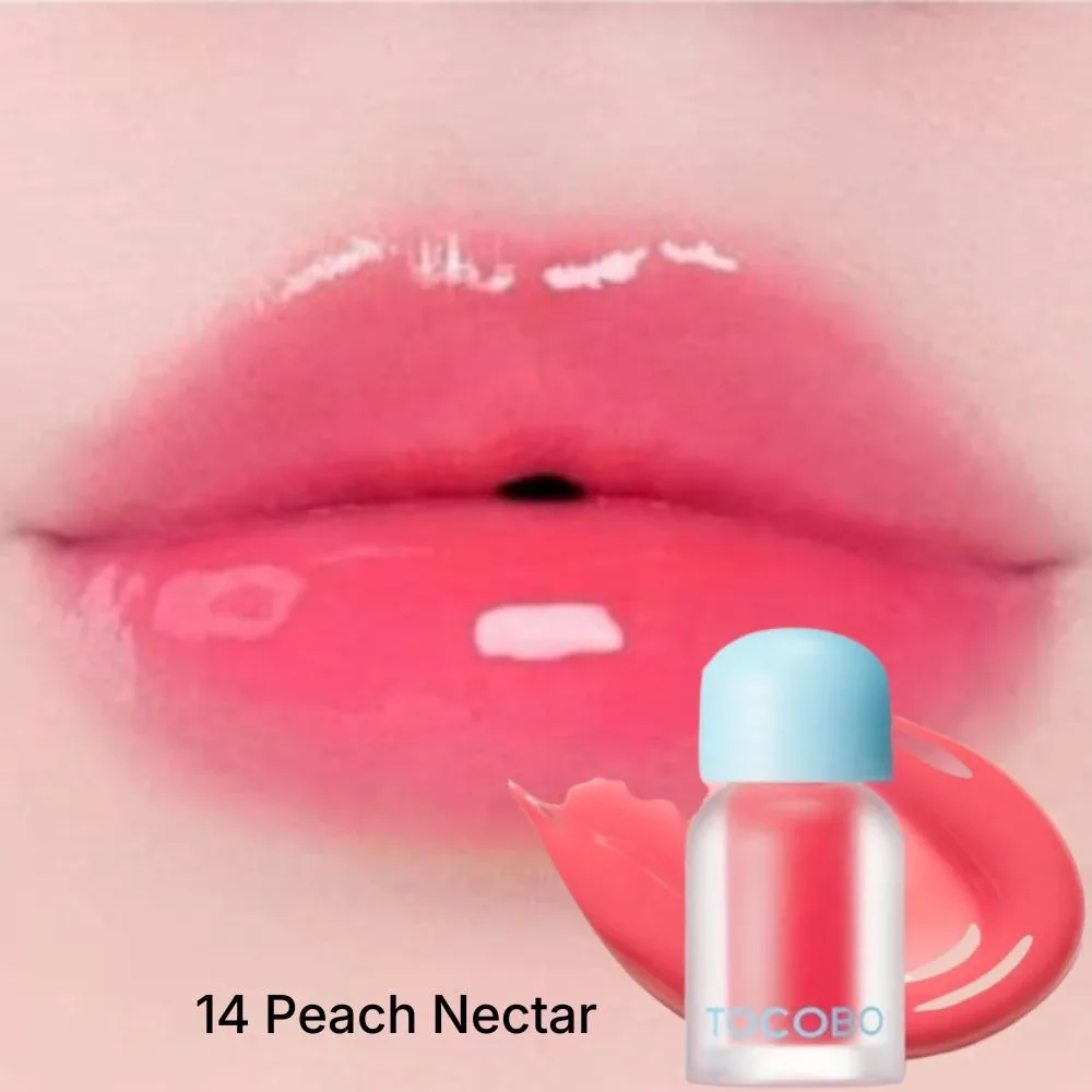 Масло для губ Tocobo Juicy Berry Plumping Lip Oil, тонирующее, стеклянный блеск, оттенок 14 PEACH NECTAR