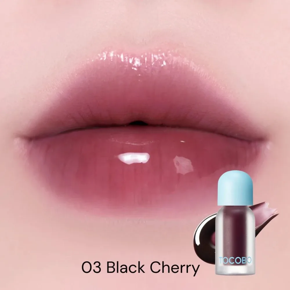Масло для губ Tocobo Juicy Berry Plumping Lip Oil, тонирующее, стеклянный блеск, оттенок 03 BLACK CHERRY