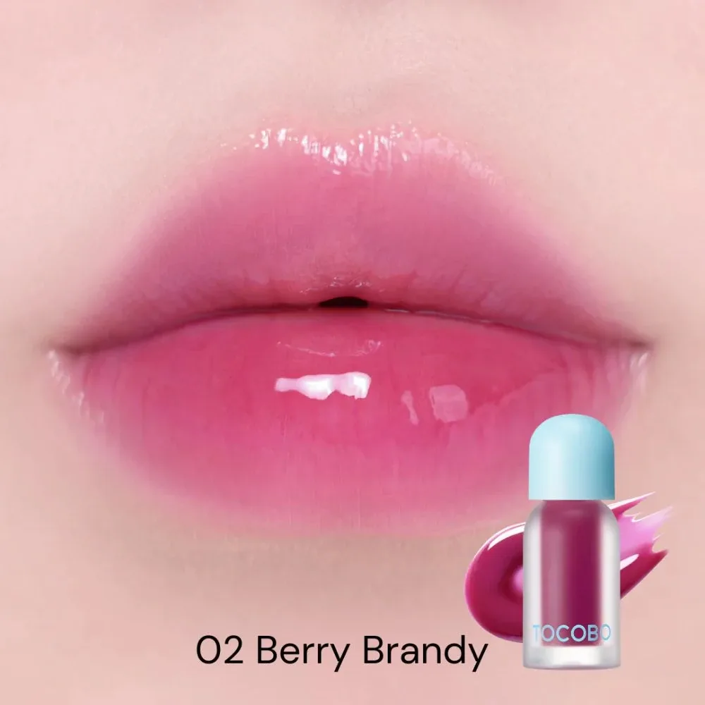 Масло для губ Tocobo Juicy Berry Plumping Lip Oil, тонирующее, стеклянный блеск, оттенок 02 BERRY BRANDY