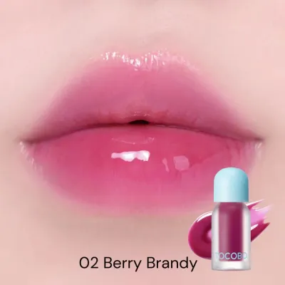 Масло для губ Tocobo Juicy Berry Plumping Lip Oil, тонирующее, стеклянный блеск, оттенок 02 BERRY BRANDY