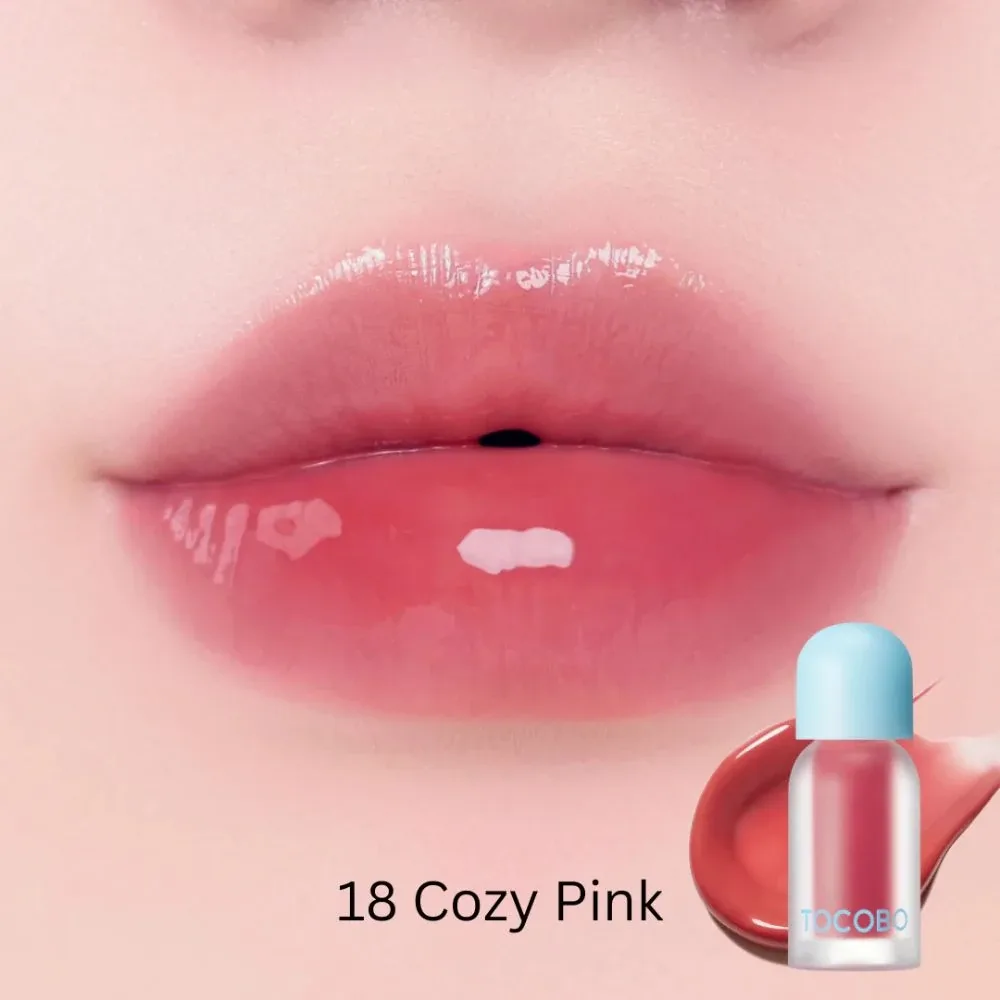 Масло для губ Tocobo Juicy Berry Plumping Lip Oil, тонирующее, стеклянный блеск, оттенок 18 COZY PINK