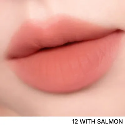 Тинт для губ Peripera Over Blur Tint, кремовый, размытый мат, оттенок 12 WITH SALMON