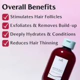 Шампунь Lador Root Re-boot Awakening Red Ginseng and Beer Yeast очищающий, для нормальных и сухих волос, 800 мл — фото 7