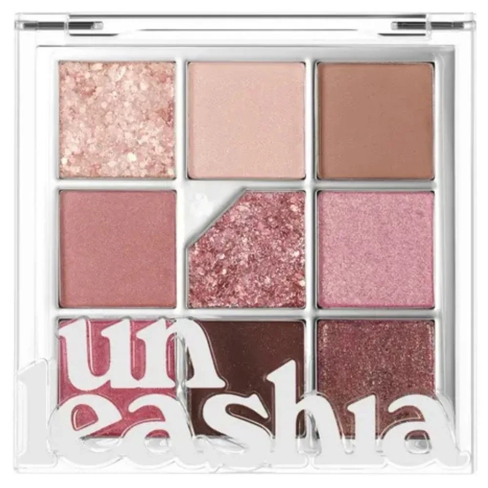 Палетка теней Unleashia Glitterpedia Eye Palette с блёстками и мерцанием, 9 оттенков, оттенок 05 All of Dusty Rose