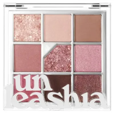 Палетка теней Unleashia Glitterpedia Eye Palette с блёстками и мерцанием, 9 оттенков, оттенок 05 All of Dusty Rose