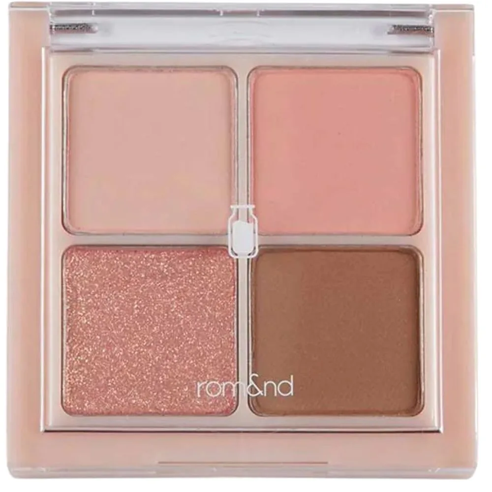 Палетка теней rom&nd Better Than Eyes компактная, матовые и блестящие оттенки, оттенок W02 Dry Peach Blossom