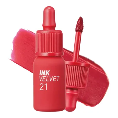 Тинт для губ Peripera Ink The Velvet, бархатистый финиш, оттенок 21 Vitality Coral Red