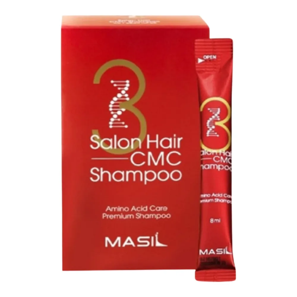 Шампунь Masil 3 Salon Hair CMC Shampoo Stick Pouch в саше, очищающий и ухаживающий, 20 x 8 мл