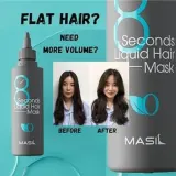 Маска для волос Masil 8 Seconds Liquid Hair Mask жидкая, разглаживающая, для объёма у корней, 100 мл — фото 4