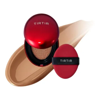 Кушон TirTir Mask Fit Red Mini с лёгким покрытием, мини-формат, оттенок 37C Almond