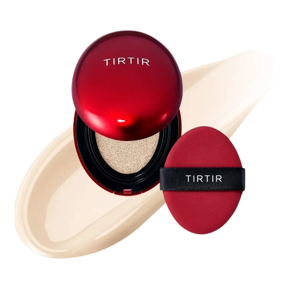 Кушон TirTir Mask Fit Red Mini с лёгким покрытием, мини-формат, оттенок 13N Fair Ivory