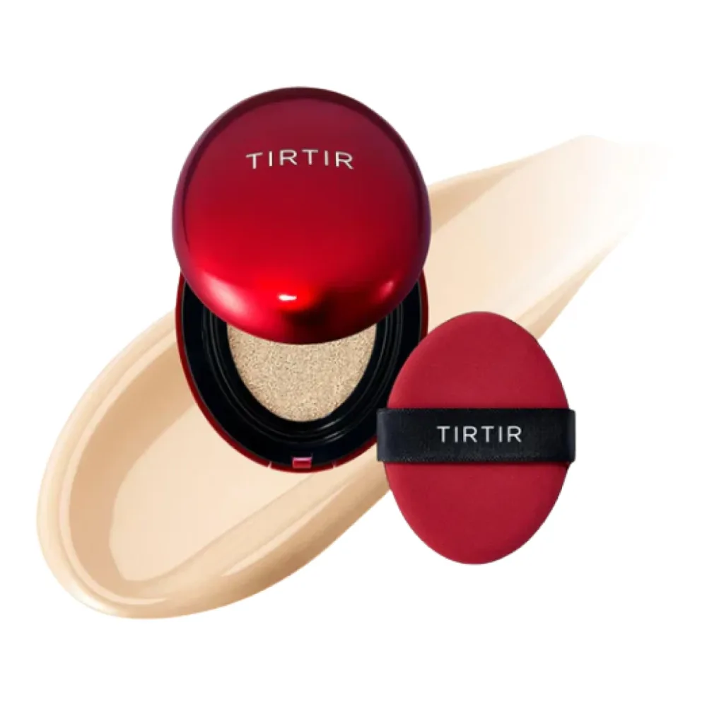Кушон TirTir Mask Fit Red Mini с лёгким покрытием, мини-формат, оттенок 17W French Vanilla