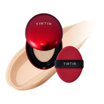 Кушон TirTir Mask Fit Red Mini с лёгким покрытием, мини-формат, оттенок 21C Cool Ivory