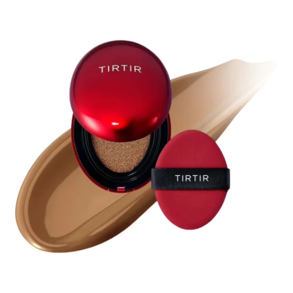 Кушон TirTir Mask Fit Red Mini с лёгким покрытием, мини-формат, оттенок 43N Deep Cocoa