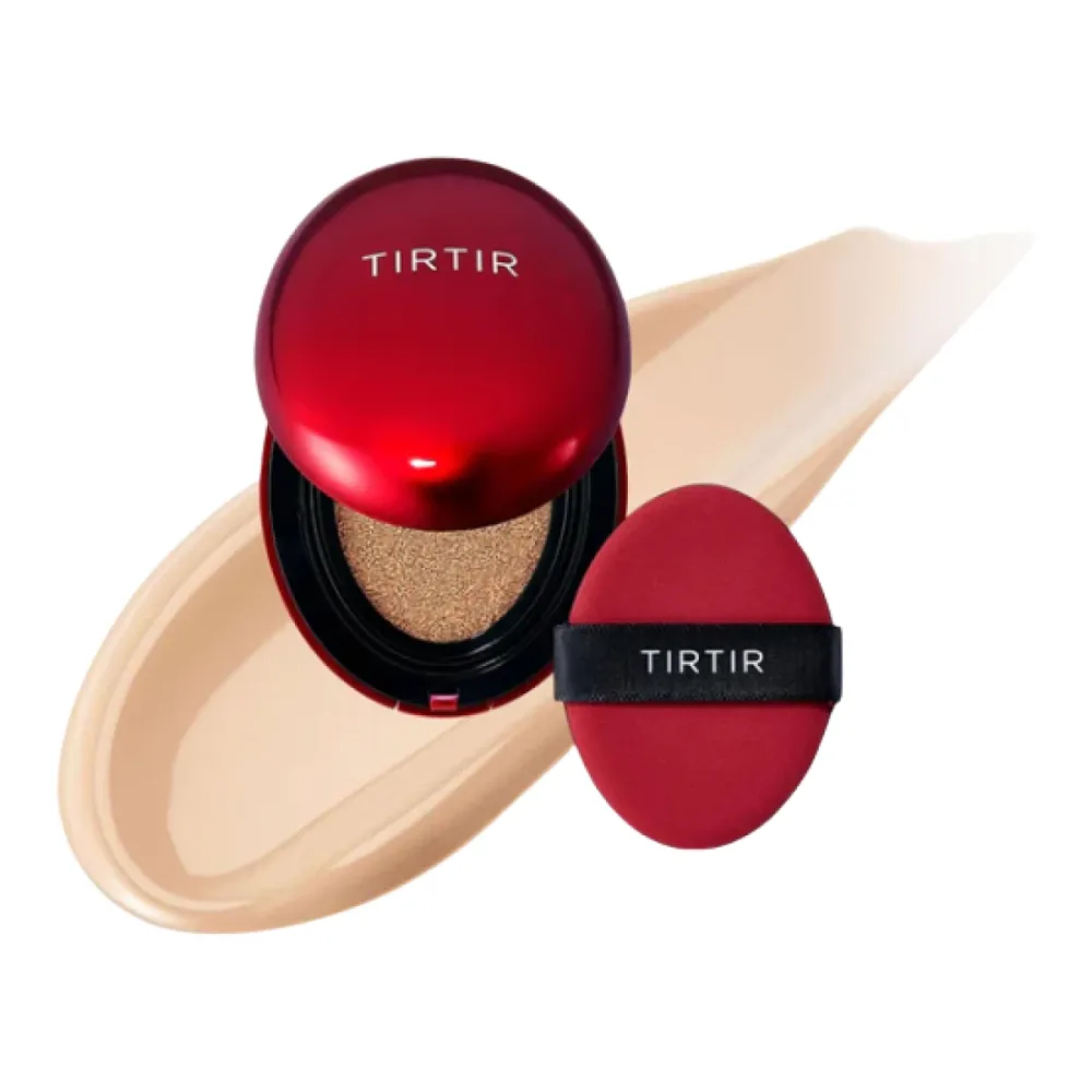Кушон TirTir Mask Fit Red Mini с лёгким покрытием, мини-формат, оттенок 23N Sand
