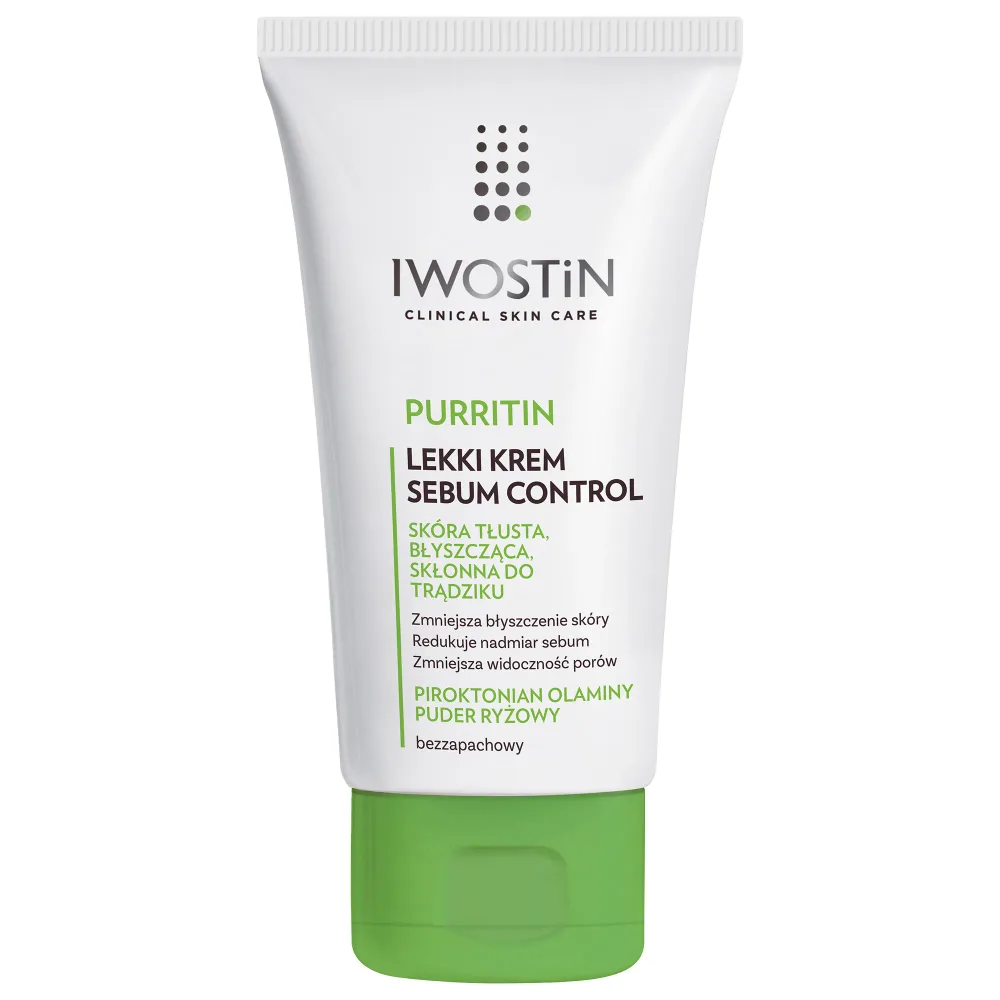 Крем для лица Iwostin Purritin Sebum Control лёгкий, для жирной и комбинированной кожи, 60 мл