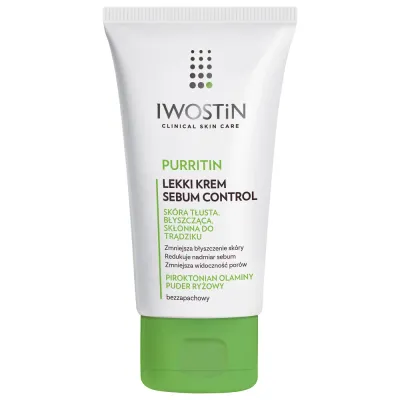 Крем для лица Iwostin Purritin Sebum Control лёгкий, для жирной и комбинированной кожи, 60 мл