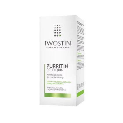 Гель для умывания Iwostin Purritin Rehydrin увлажняющий, после дерматологических процедур, 150 мл
