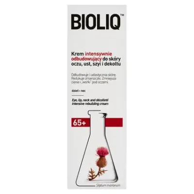 Крем для кожи вокруг глаз, губ, шеи и декольте Bioliq 65+ восстанавливающий, против морщин, 15 мл