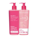 Гель для умывания Bioderma Sensibio Gel Moussant успокаивающий, для чувствительной кожи, 2 × 500 мл — фото 1